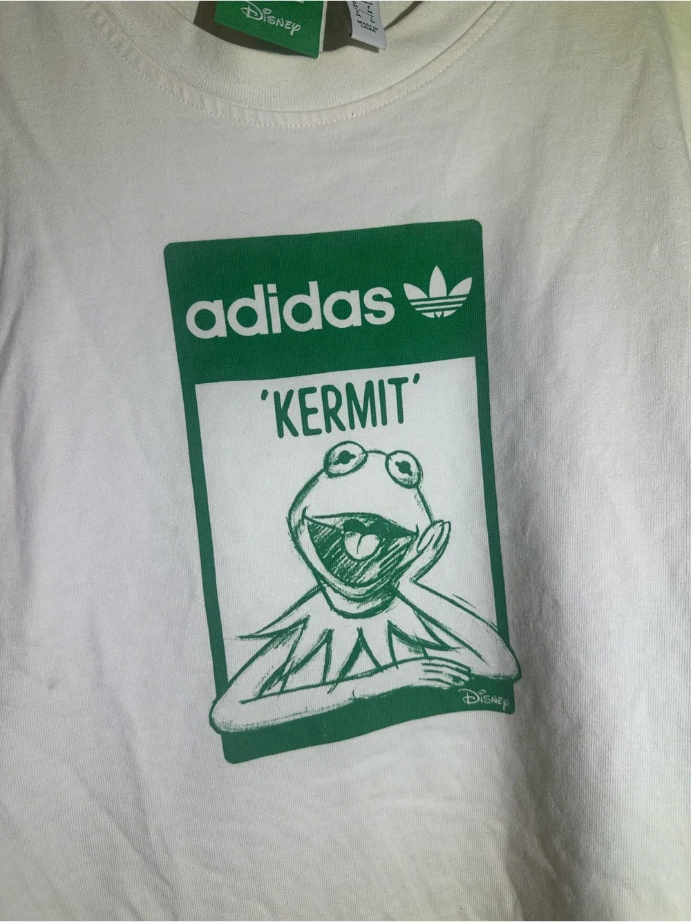 Adidas Original Disney Kermit The Frog TShirt Muppet Men M RARE